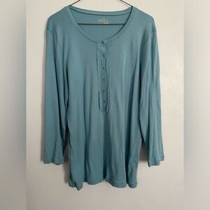 Jcrew permit fit 100% cotton light blue top-size xl